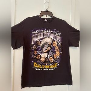 Baltimore Ravens World Champions Vintage tee, black size L